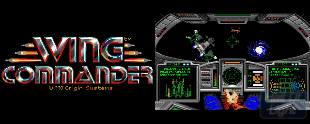 Na grafice ekran tytułowy gry Wing Commander