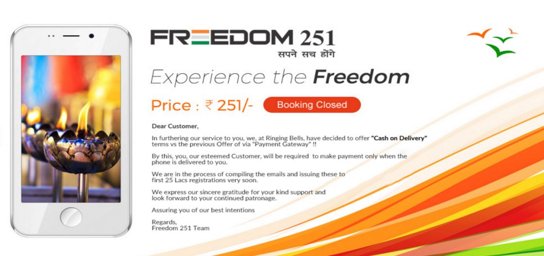 Freedom 251, czyli telefon w cenie 15 złotych